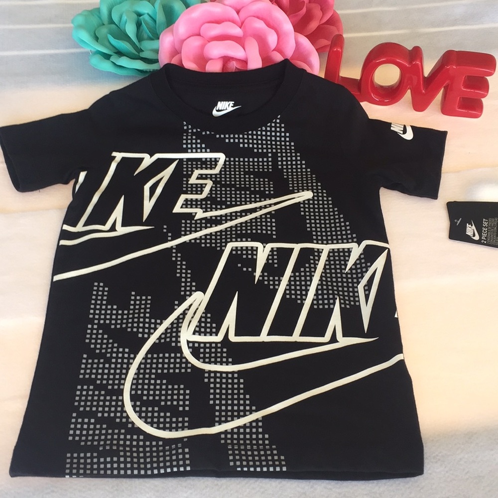 NWT Black Shirt and Heather Gray Shorts